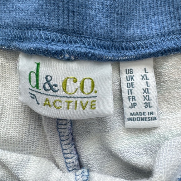 D and Co Active Pull On Sweatpants Blue Tropical & Gray Lot of 2 Size Large L - Picture 5 of 12